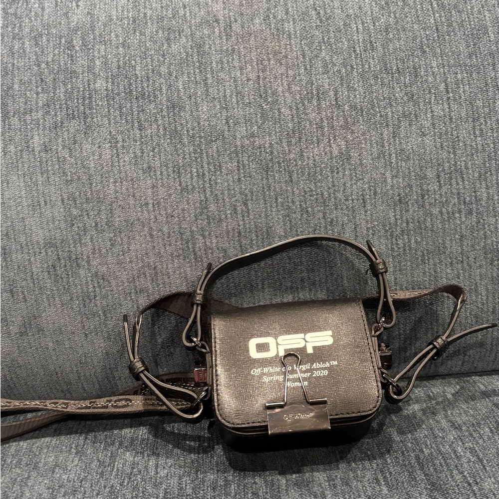 Off-White Black Crossbody Bag with Logo